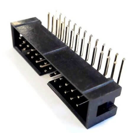 DS1013-26RSIB BOX HEADER 26PIN(2x13) 2.54mm THT R/A MALE BLACK - 1