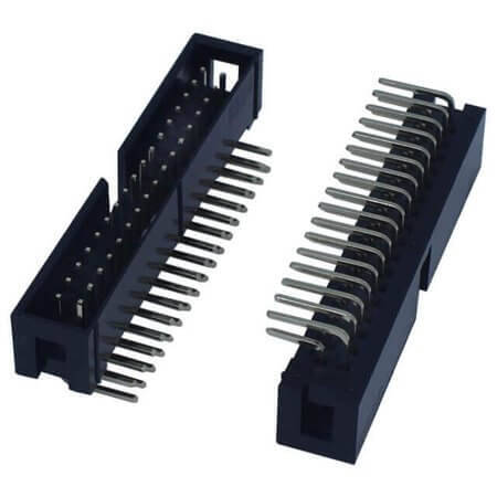 DS1013-34RSIB BOX HEADER 34PIN(2x17) 2.54mm THT R/A MALE BLACK - 1