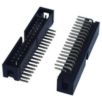 DS1013-34RSIB BOX HEADER 34PIN(2x17) 2.54mm THT R/A MALE BLACK - 1