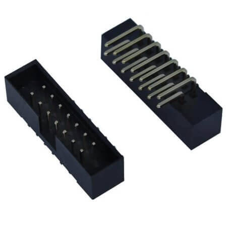 DS1014-14RF1B-B BOX HEADER 14PIN(2x7) 2.00mm THT R/A MALE BLACK - 1