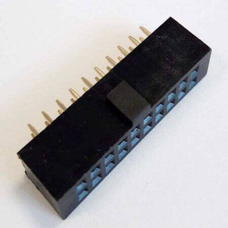 DS1023-02-2X10S21 FEMALE HEADER 20PIN(2x10) 2.54mm THT V/T TRAY - 1