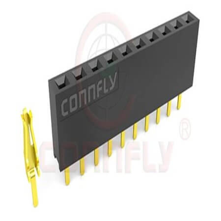 DS1023-08-1X40V8 FEMALE HEADER 40PIN(1x40) 2.54mm THT V/T TRAY - 1