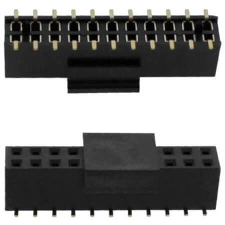 DS1023-11-2X11B8SRS FEMALE HEADER 22PIN(2x11) 2.54mm SMT V/T TAPE&REEL - 1