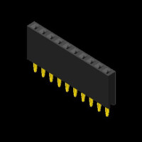 DS1023-1X10S21 FEMALE HEADER 10PIN(1x10) 2.54mm THT V/T TRAY - 1