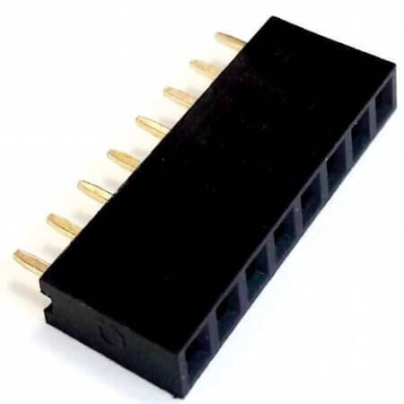 DS1023-1X8S21 FEMALE HEADER 8PIN(1x8) 2.54mm THT V/T TRAY - 1