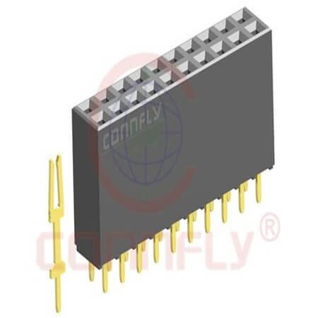 DS1023-35-2X4V8 FEMALE HEADER 8PIN(2x4) 2.54mm THT V/T - 1