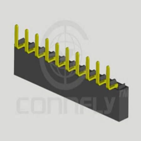 DS1024-04-1X40V813 FEMALE HEADER 40PIN(1x40) 2.54mm THT V/T TRAY - 1