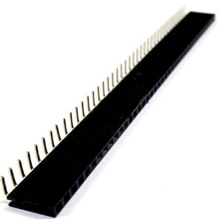 DS1024-1X40R2 FEMALE HEADER 40PIN(1x40) 2.54mm THT R/A TRAY - 1