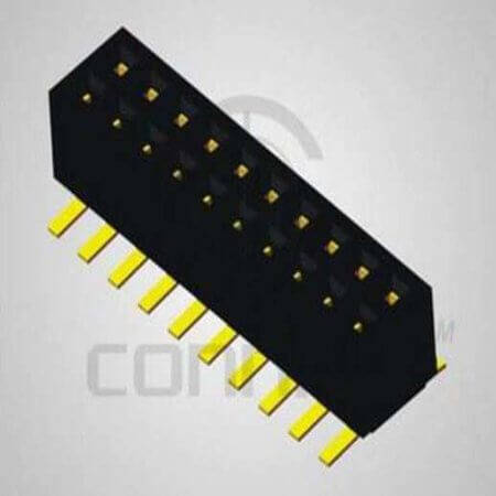DS1026-07-2x14S8BSXRS FEMALE HEADER 28PIN(2x14) 2.00mm SMT V/T TR - 1