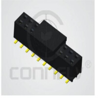 DS1026-09-2X3S8BSSRS FEMALE HEADER 6PIN(2x3) 2.54mm SMT V/T TAPE&REEL - 1