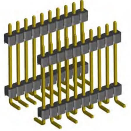 DS1029-03-1X4P8BS1 PIN HEADER 4PIN(1x4) 2.54mm SMT V/T - 1