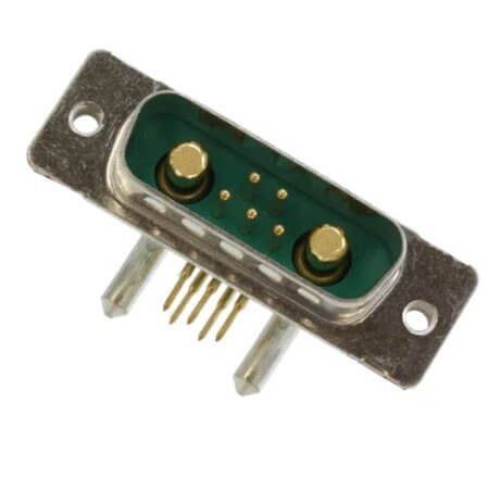 DS1034-04-MBN81 CONN.DSUB 7W2(5+2) MALE MACHINE PIN THT R/A - 1
