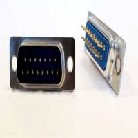 DS1034-15MUNSISS CONNECTOR DSUB 15PIN 180C PCB TYPE MALE BLUE - 1