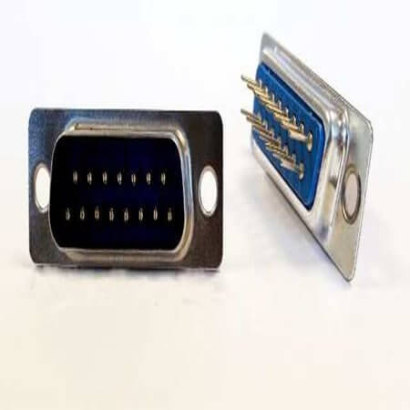 DS1034-15MUNSISS CONNECTOR DSUB 15PIN 180C PCB TYPE MALE BLUE - 1