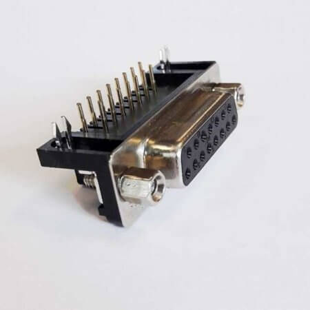 DS1037-15FNAKT74 CONNECTOR DSUB 15PIN 90C PCB TYPE FEMALE - 1