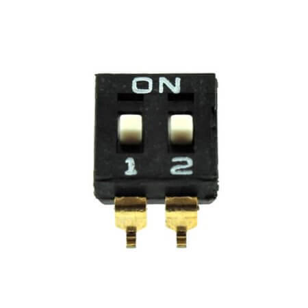 DS1040-01-2SBWB SWITCH DIP 2 Pos. SPST 25mA 24VDC SMT V/T - 1