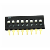 DS1040-01-8VBWB SWITCH DIP 8 Pos. SPST 25mA 24VDC THT V/T - 1