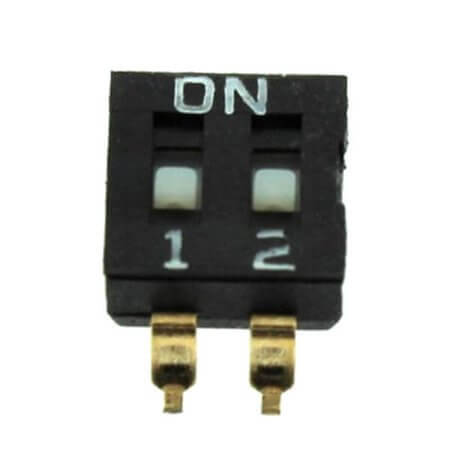 DS1040-02-02-SBWR SWITCH DIP 2 Pos. SPST 25mA 24VDC SMT V/T - 1