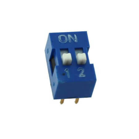 DS1040-02BN SWITCH DIP 2 Pos. SPST 100mA 24VDC THT V/T - 1