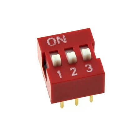 DS1040-03RN SWITCH DIP 3 Pos. SPST 100mA 24VDC THT V/T - 1