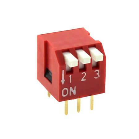 DS1040-03RT SWITCH DIP 3 Pos. SPST 100mA 24VDC THT V/T - 1