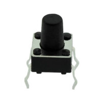 DS1041-01-114KKA25010 SWITCH TACT 6.00x6.00 9.00mm 260gF THT V/T - 1