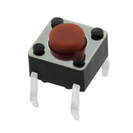 DS1041-01-11KRA25010 SWITCH TACT 6.00x6.00 4.30mm 250gF THT V/T - 1