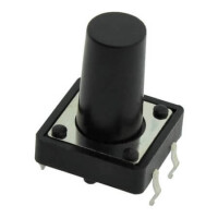 DS1041-2-17-KKAX-160-10 SWITCH TACT 12.00x12.00 15.00mm 160gF THT V/T - 1