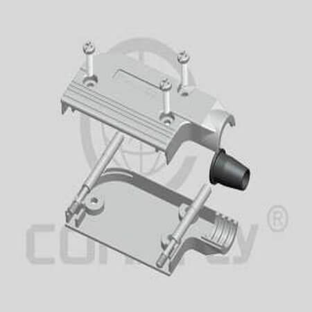 DS1047-01-09M1 DSUB 9PIN KAPAK (HOODS) 90C CONNFLY - 1