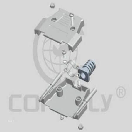 DS1047-09M2S-N-N/A DSUB 9PIN KAPAK (METAL HOODS) CONNFLY - 1