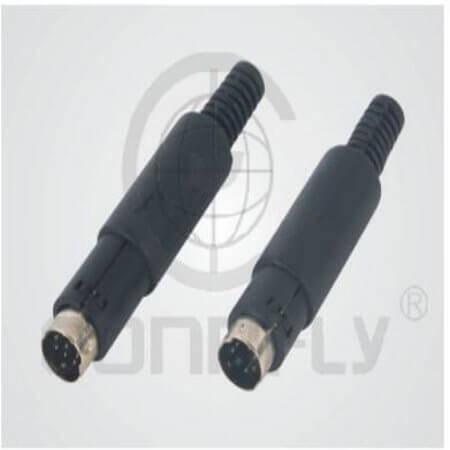 DS1063-MBN50 MINI DIN CONNECTOR 5PIN MALE WITH HOOD TYPE - 1
