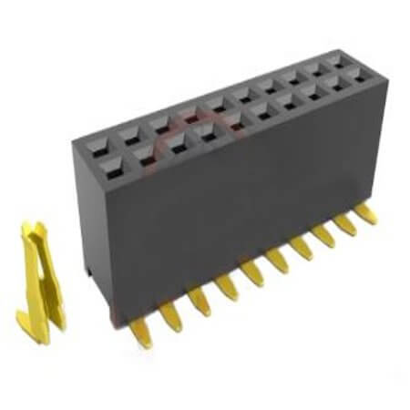 DS1065-05-2X02S8BSXBX FEMALE HEADER 4PIN(2x2) 1.27mm SMT V/T - 1
