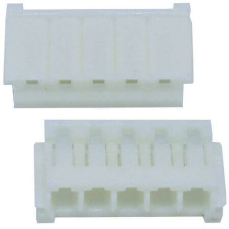 DS1069-01-05FCW CON.T.B.2.50MM 5PIN(1X5)180C FEMALE WHITE CONNFLY - 1