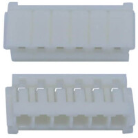DS1069-01-06FCW CON.T.B.2.50MM 6PIN(1X6) 180C FEMALE WHITE CONNFLY - 1