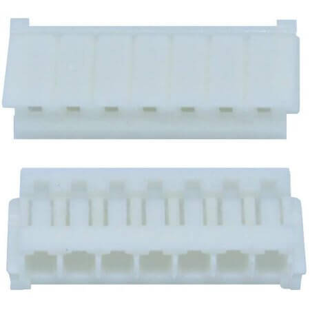 DS1069-01-07FCW CON.T.B.2.50MM 7PIN(1X7) 180C FEMALE WHITE CONNFLY - 1