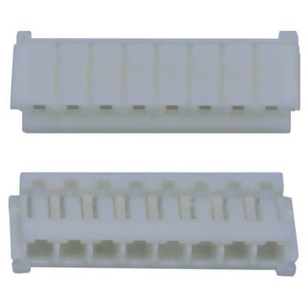 DS1069-01-08FCW CON.T.B.2.50MM 8PIN(1X8) 180C FEMALE WHITE CONNFLY - 1