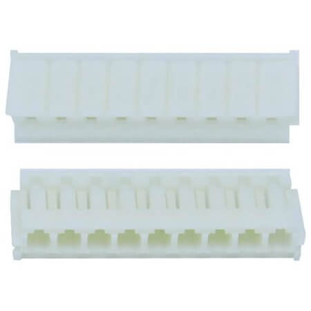 DS1069-01-09FCW CON.T.B.2.50MM 9PIN(1X9) 180C FEMALE WHITE CONNFLY - 1