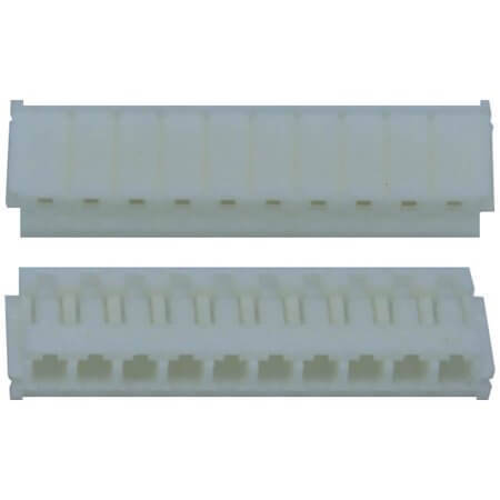 DS1069-01-10FCW CON.T.B.2.50MM 10PIN(1X10)180C FEMALE WHITE CONNFL - 1