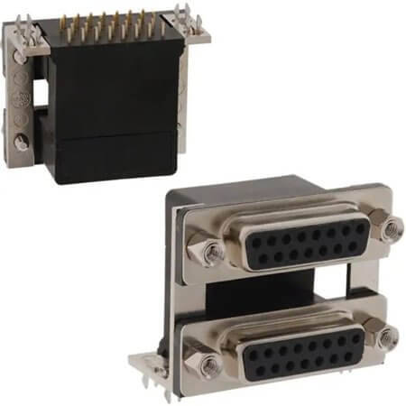 DS1082-01-15F15F0B24 CONN.DSUB STACKED 15PIN FEMALE 15PIN FEMALE 15.88M - 1