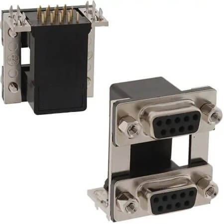 DS1082-01-9F9M0B24 CONN.DSUB STACKED 9PIN FEMALE 9PIN MALE 15.88MM - 1