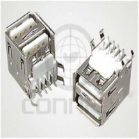 DS1096-BNO CONNECTOR USB A TYPE DUAL RIGHT ANGLE 90C CONNFLY - 1