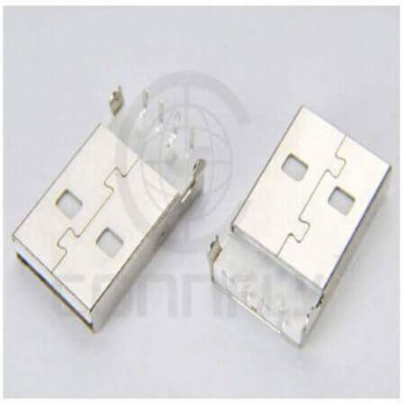 DS1097-WN03 CONNECTOR USB A TYPE 4P THT R/A CONNFLY - 1