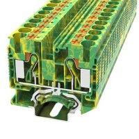 DS10-PE-01P-1C-00AH DIN RAIL T.B.10mm² PUSH-IN GREEN-YELLOW - 1