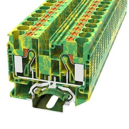 DS10-PE-01P-1C-00AH DIN RAIL T.B.10mm² PUSH-IN GREEN-YELLOW - 1