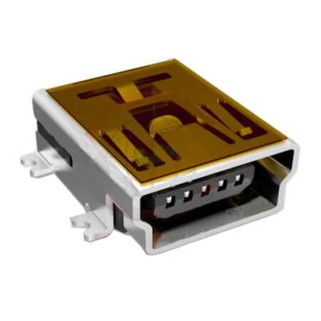 DS1104-BN0SRS CONNECTOR USB MINI B TYPE 5PIN 90C SMD FEMALE - 1