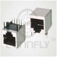 DS1127-S100BP MODULAR JACK THT R/A 10P10C (RJ45,Ethernet) BLACK - 1