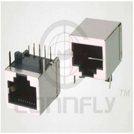 DS1127-S100BP MODULAR JACK THT R/A 10P10C (RJ45,Ethernet) BLACK - 1