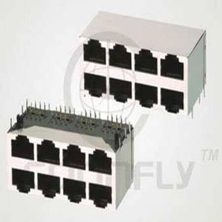 DS1131-S80BP MODULAR JACK THT R/A 8P8C (RJ45,Ethernet) BLACK - 1