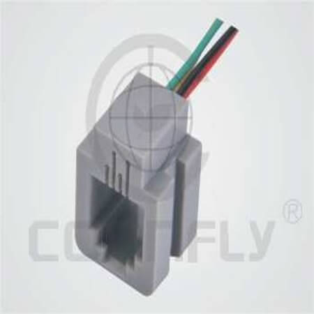 DS1132-02-S40A115-20-W.M MODULAR JACK FREE 4P4C (RJ9,RJ10,RJ22) GRAY - 1