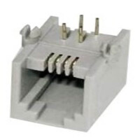 DS1132-S40APX MODULAR JACK THT R/A 4P4C (RJ9,RJ10,RJ22) GRAY - 1